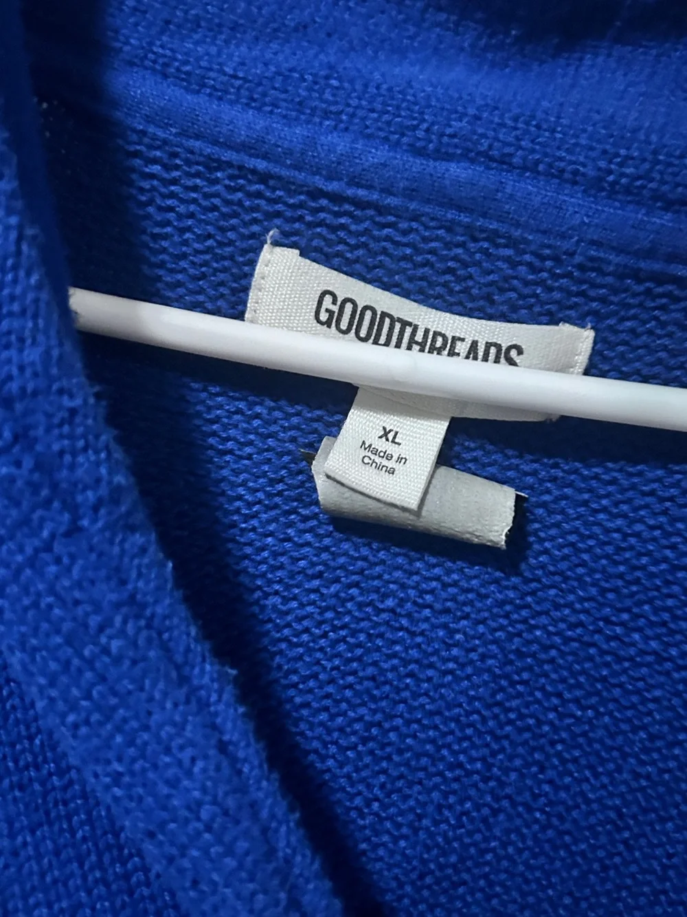 Goodthreads Cobalt Blue Shawl-Collar Button Cardigan